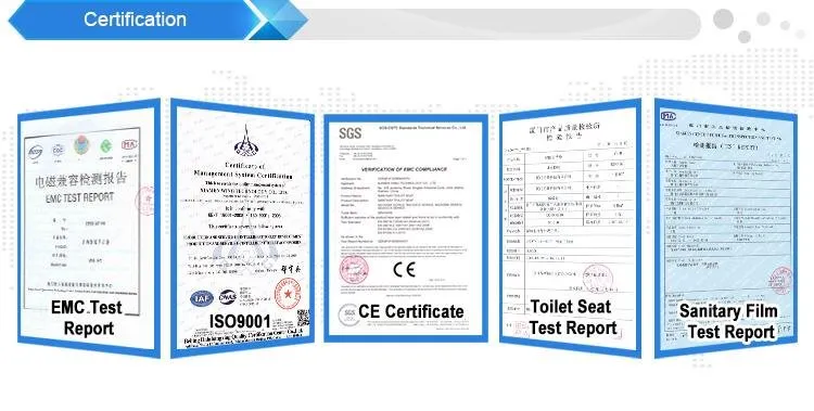 automatic toilet seat dispenser certification